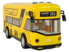 Lean-toys Žltý mestský autobus s trecím pohonom 1:18