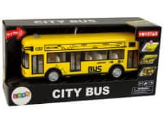 Lean-toys Žltý mestský autobus s trecím pohonom 1:18