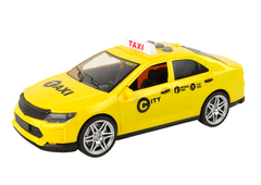 Lean-toys Auto Taxi Vehicle 1:14 Svetlá Zvuky Žltá