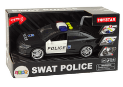 Lean-toys Policajné auto 1:14 Svetlá Zvuky Čierna