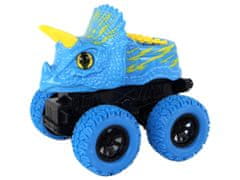 Lean-toys Terénne vozidlo Push Triceratops Gumové kolesá Modrá