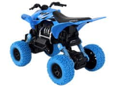 Lean-toys Terénne vozidlo Pushbike Quad XC Gumové kolesá Modrá