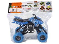 Lean-toys Terénne vozidlo Pushbike Quad XC Gumové kolesá Modrá