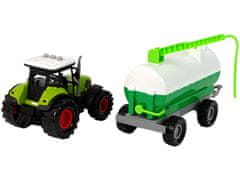 Lean-toys Detský traktor s prívesom Cisternová automobilová farma