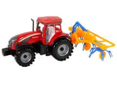 Mamido Červený Traktor so Zhrnutím Fričný Pohon