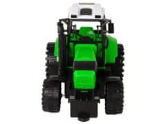 Lean-toys Zelený traktor s lisom Trecí pohon