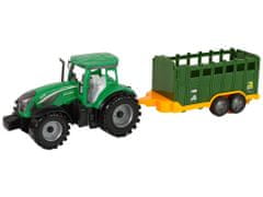 Mamido Zelený Poľnohospodársky Traktor s Prívesom na Trenie