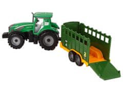 Mamido Zelený Poľnohospodársky Traktor s Prívesom na Trenie
