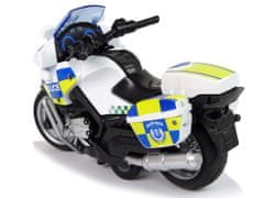 Lean-toys Policajný motocykel 1:14 Pull-Back Drive Sound Lights