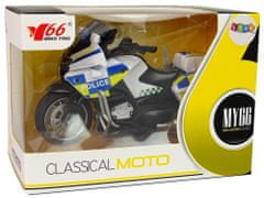 Lean-toys Policajný motocykel 1:14 Pull-Back Drive Sound Lights