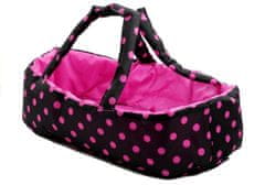Lean-toys Vozík pre bábiky Alice Hlboký, nosič, taška, posteľná bielizeň