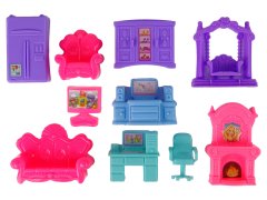 Lean-toys Domček Villa Set s osvetlením Plastová ružová