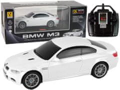 Lean-toys Auto R/C BMW M3 Pilotné svetlá 1:28 Biele