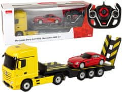 Lean-toys Mercedes-Benz R/C Caravan 1:26 žltá červená
