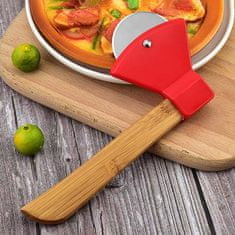 Northix Chytrý nôž na pizzu - červený - 18 cm 