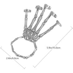 Northix Jedinečný ručný šperk - kov - dizajn kostry 