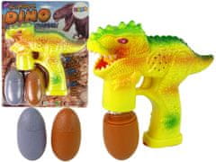 Lean-toys Mydlové bubliny Dinosaur Bubble Liquid Egg Yellow