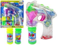 Lean-toys Mydlové bubliny Strojová pištoľ Farebné