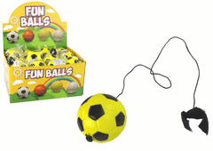 Lean-toys PU futbalová lopta na skákanie 6 cm žltá