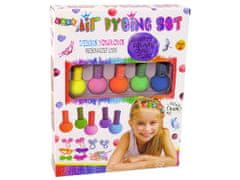 Lean-toys Sada na farbenie vlasov pre deti 5 farieb Gumičky