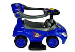 Lean-toys Mega Car 3v1 Push Ride Blue