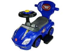 Lean-toys Mega Car 3v1 Push Ride Blue