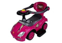 Lean-toys Mega Car 3v1 Push Ride Pink