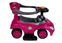 Lean-toys Mega Car 3v1 Push Ride Pink