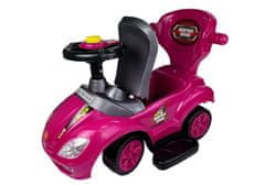 Lean-toys Mega Car 3v1 Push Ride Pink