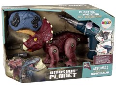 Lean-toys Skrutkovací dinosaurus s vrtákom Plast