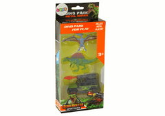 Lean-toys Sada figúrok dinosaurov Auto Rocket Orange