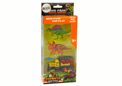 Lean-toys Sada figúrok dinosaurov s raketou žltá