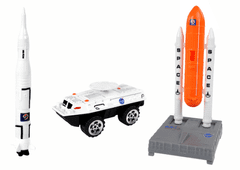 Lean-toys Sada figúrok Space Truck Rocket 15 El.