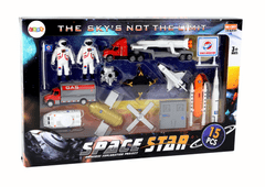 Lean-toys Sada figúrok Space Truck Rocket 15 El.