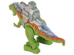 Lean-toys Dinosaurus s katapultom Strieľa zelenou farbou