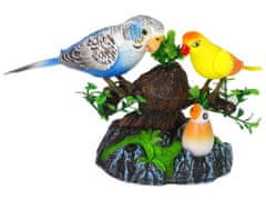 Mamido Spievajúci Pohyblivé Papagáje na Farebnom Strome