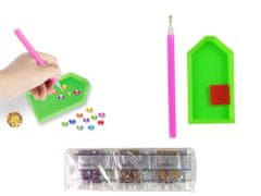 Lean-toys Diamond vyšívanie nálepky Set zvieratá Záhrada Rainbow mozaika