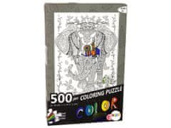 Mamido Puzzle na vyfarbenie s 500 dielikmi Slon