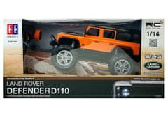 Lean-toys Land Rover Defender R/C auto na diaľkové ovládanie oranžová 1:14