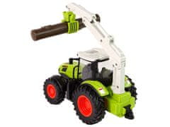 Lean-toys Traktor na diaľkové ovládanie 1:24 R/C Zelený drapák na drevo