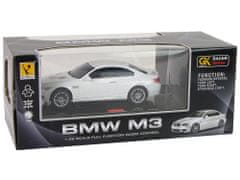 Lean-toys Auto R/C BMW M3 Pilotné svetlá 1:28 Biele
