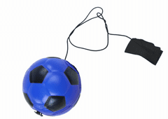 Lean-toys PU futbal na Jojo Guma na skákanie 6 cm modrá