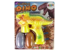 Lean-toys Mydlové bubliny Dinosaur Bubble Liquid Egg Yellow