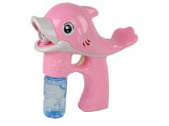 Lean-toys Stroj na výrobu mydlových bublín Pink Dolphin