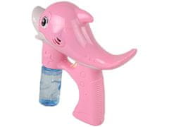 Lean-toys Stroj na výrobu mydlových bublín Pink Dolphin