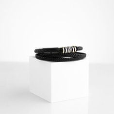 Pánsky kožený náramok - Môjmu mužovi - originálny darček na Valentína pre muža | LUCIAN_LEATHERBRACELET