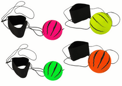 Lean-toys PU guľôčka na gumu 6 cm 4 farby melón