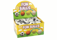 Lean-toys PU futbal na Jojo Guma na skákanie 6 cm biela