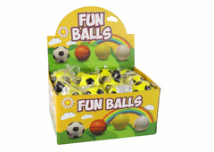 Lean-toys PU futbalová lopta na skákanie 6 cm žltá