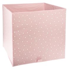 Atmosphera Úložný box na hračky ružový s hviezdičkami 29x29x29 cm